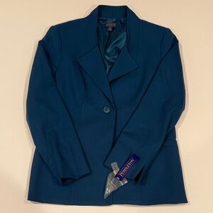 Pendleton NWT Women's Deep Blue Blazer Size 10 Petite